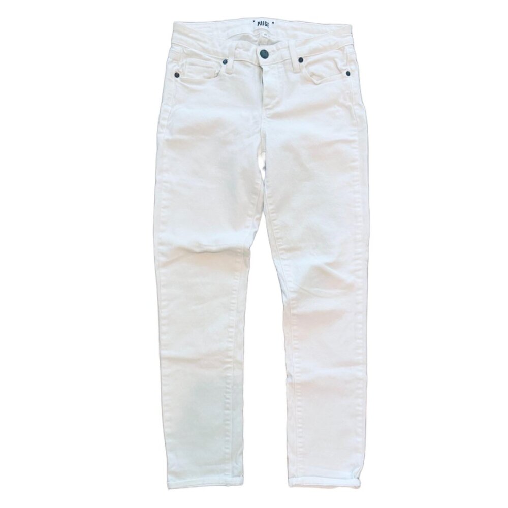 PAIGE Skyline Ankle Peg White Jeans – Size 28